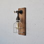 Opviq Lámpara de Pared Pp172 Madera y Negro